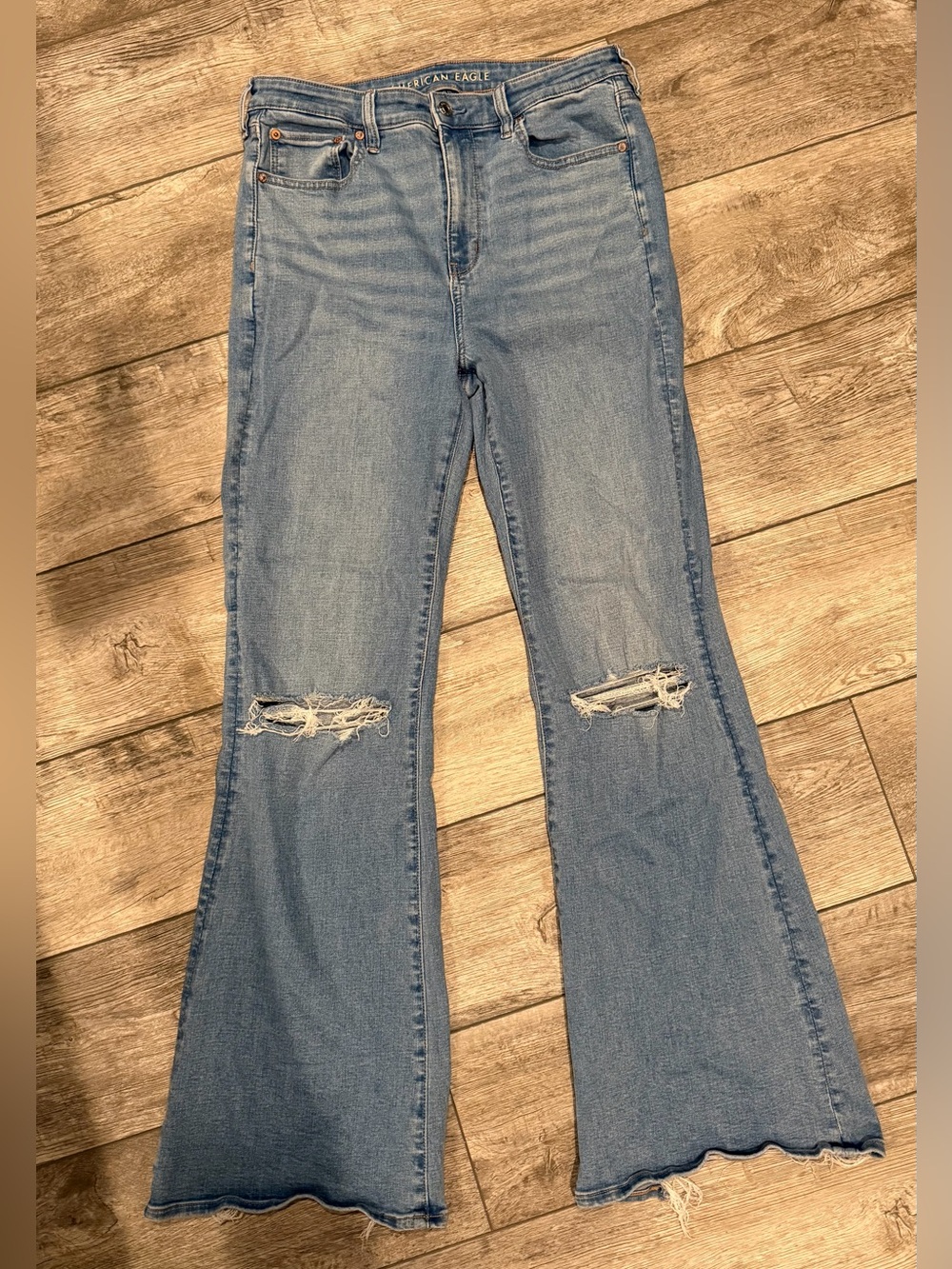 American Eagle next level super high waisted flare jean 12 long